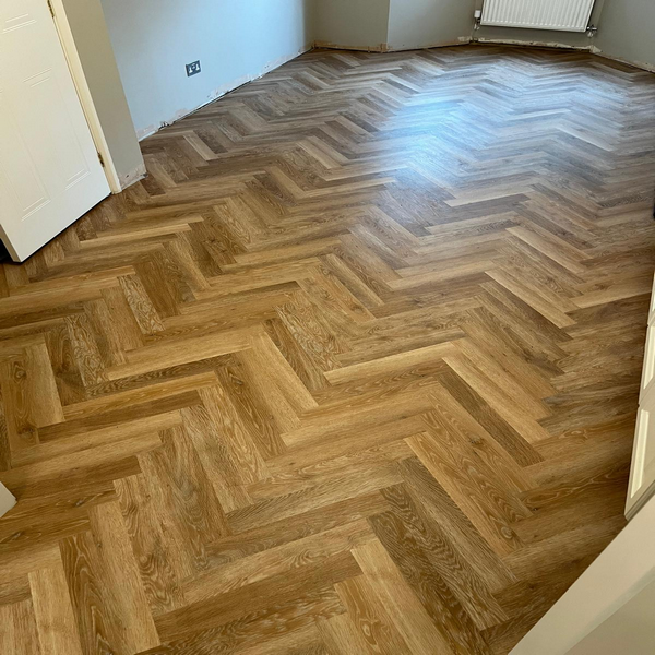 LVT Flooring, Luxury vinyl flooring installed in a living room area. First Choice Flooring Harrogate.