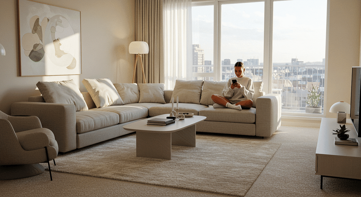 Wool blend carpet.