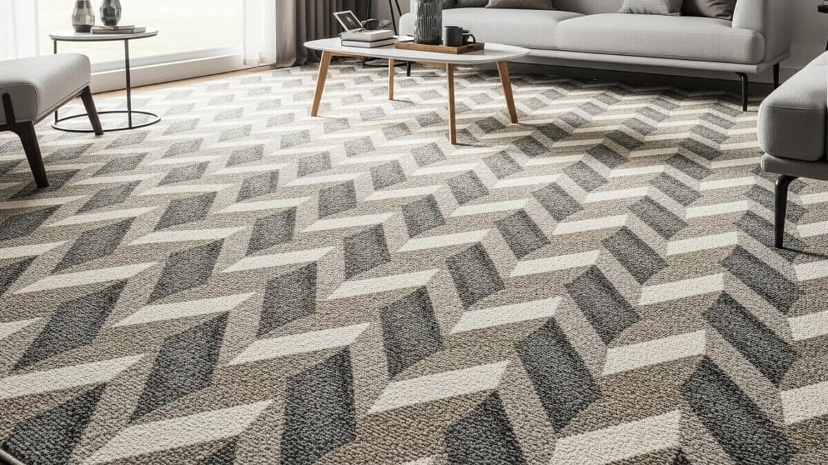 Herringbone and Chevron Carpets. 