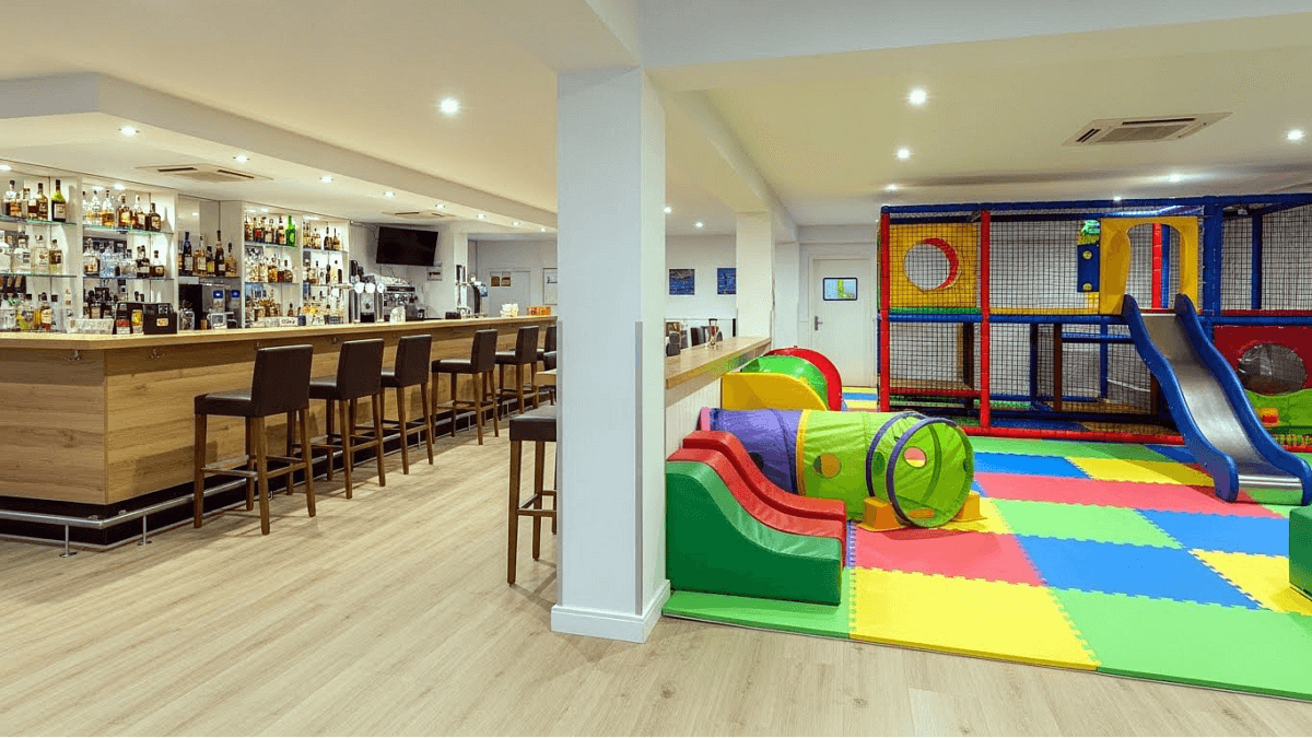 Family bar with childrens play area and vinyl safety flooring Scarbrough.