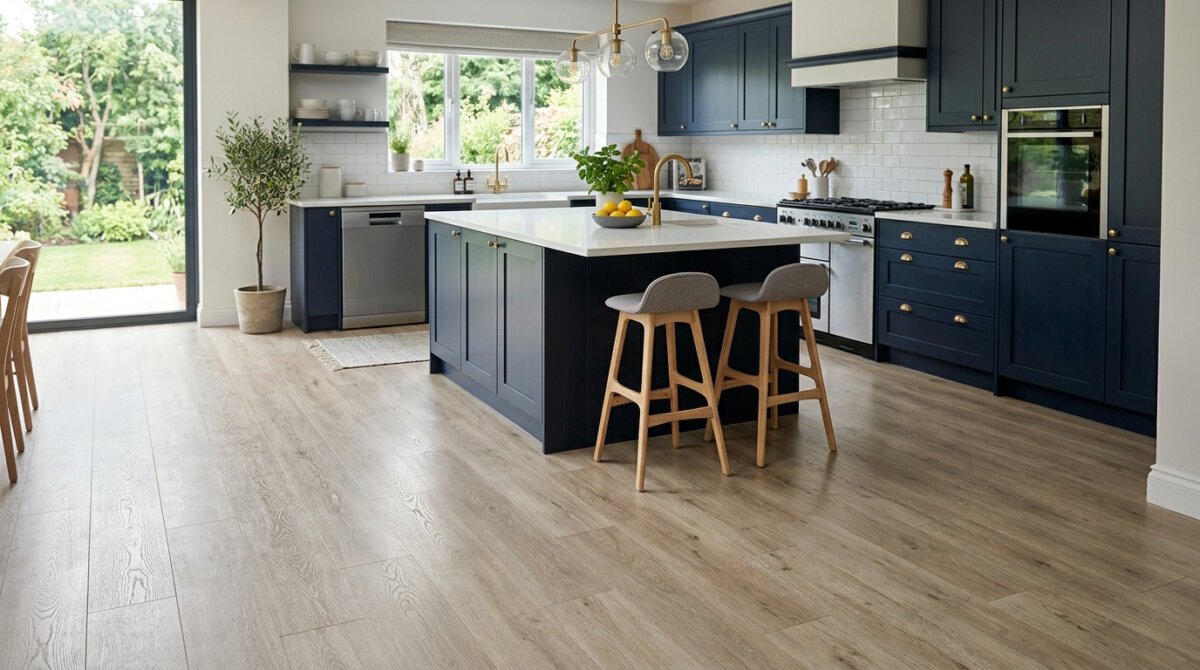 Modern Kitchen Vinyl Flooring Knaresborough.