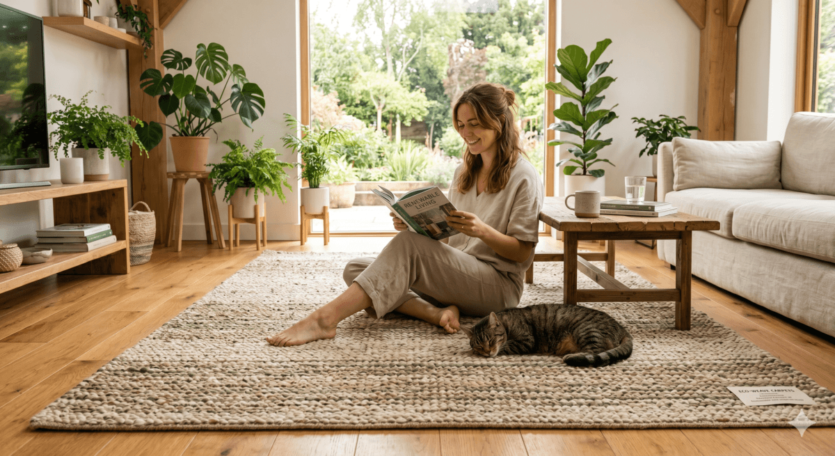 Sustainable flooring and carpet.